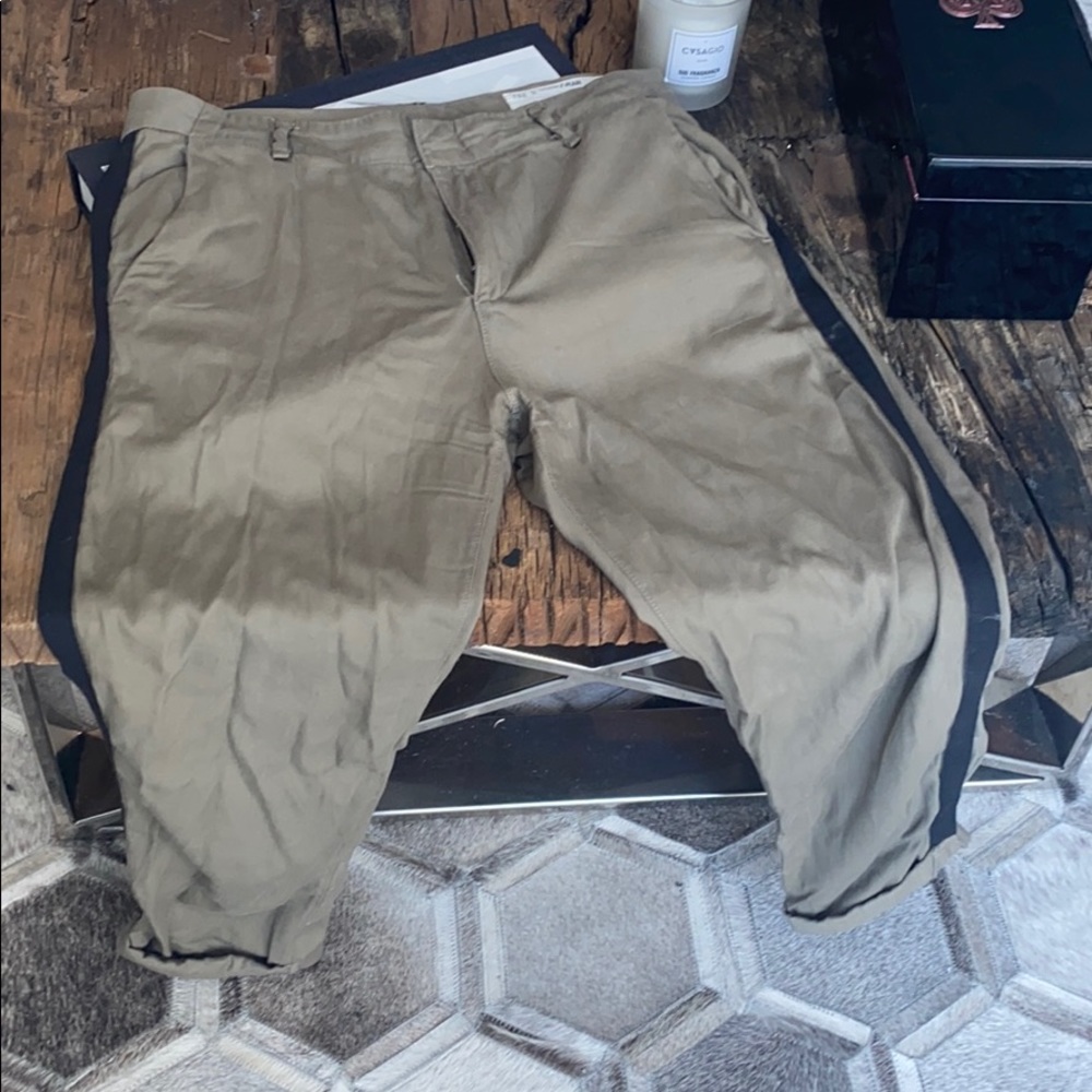 Rag & bone khaki tuxedo stripe joggers 26